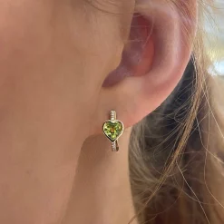 Mama Heart Station Huggie Earrings