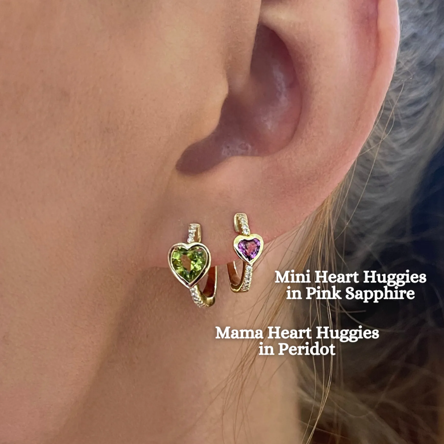 Mama Heart Station Huggie Earrings