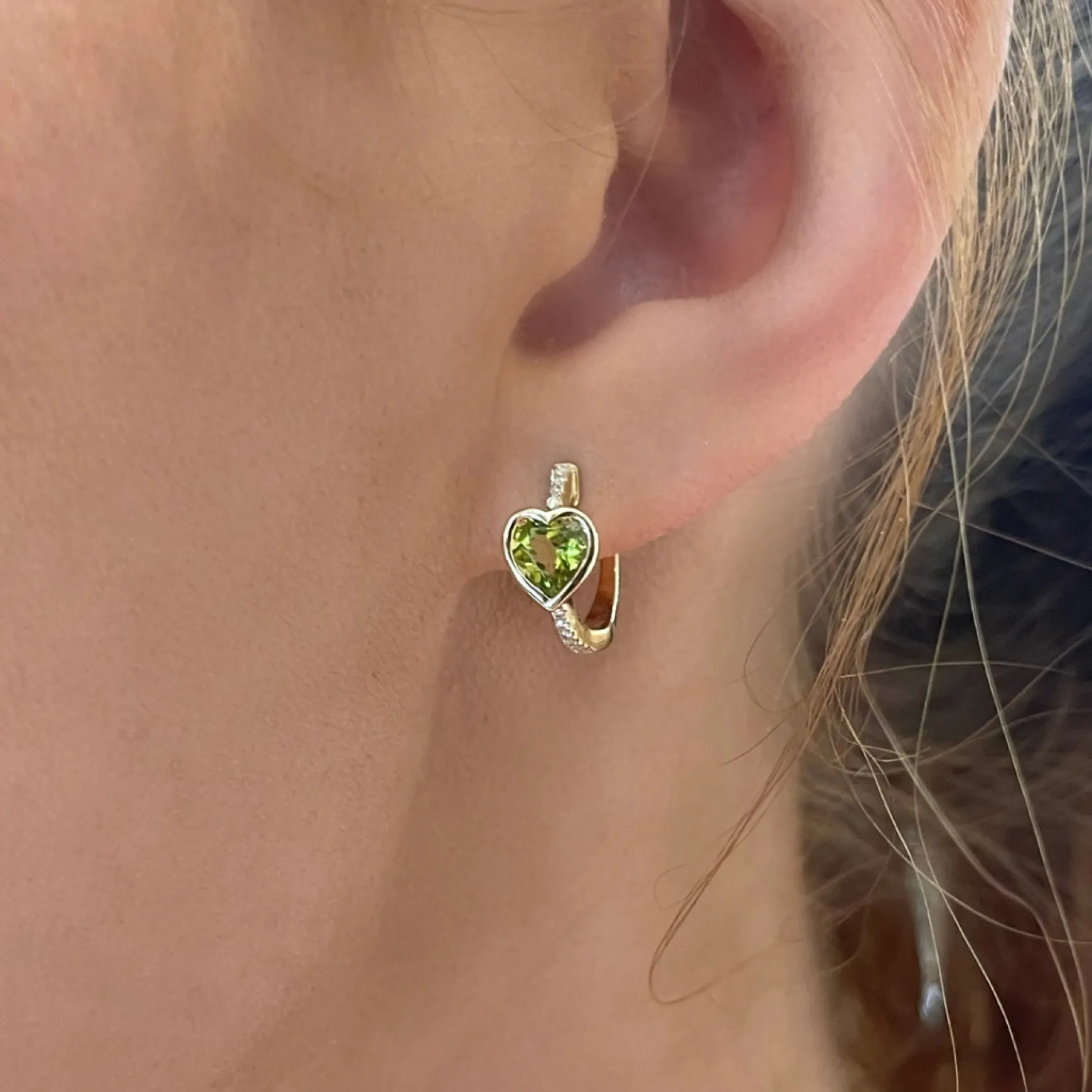 Mama Heart Station Huggie Earrings