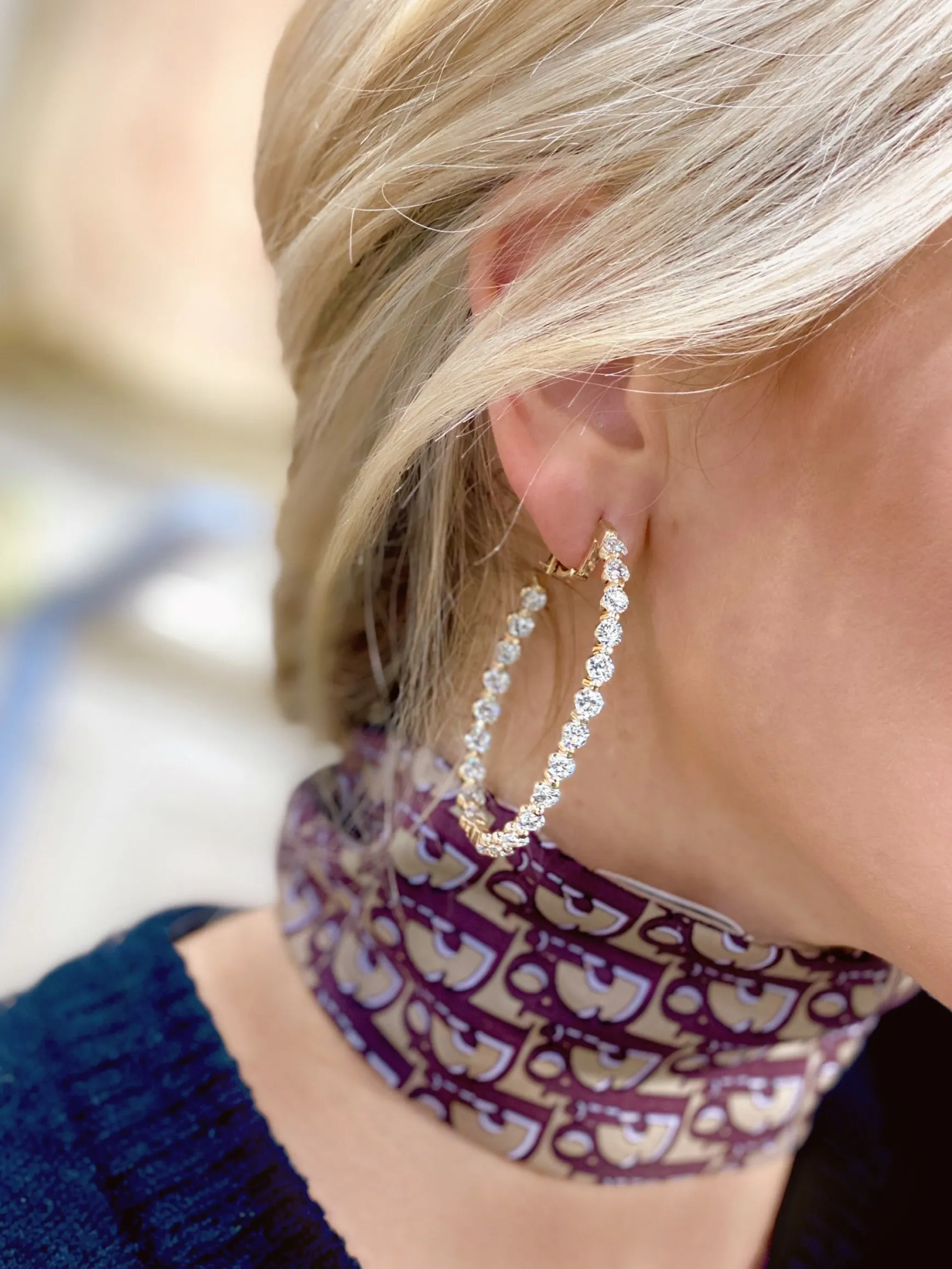 Mama's Charlie Cloud® Diamond Hoop Earrings 11.00 ctw