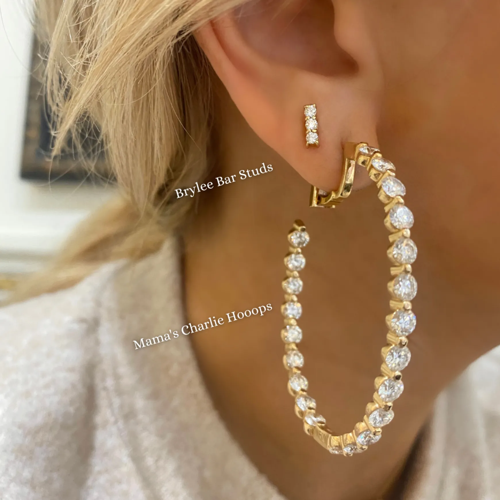 Mama's Charlie Cloud® Diamond Hoop Earrings 11.00 ctw