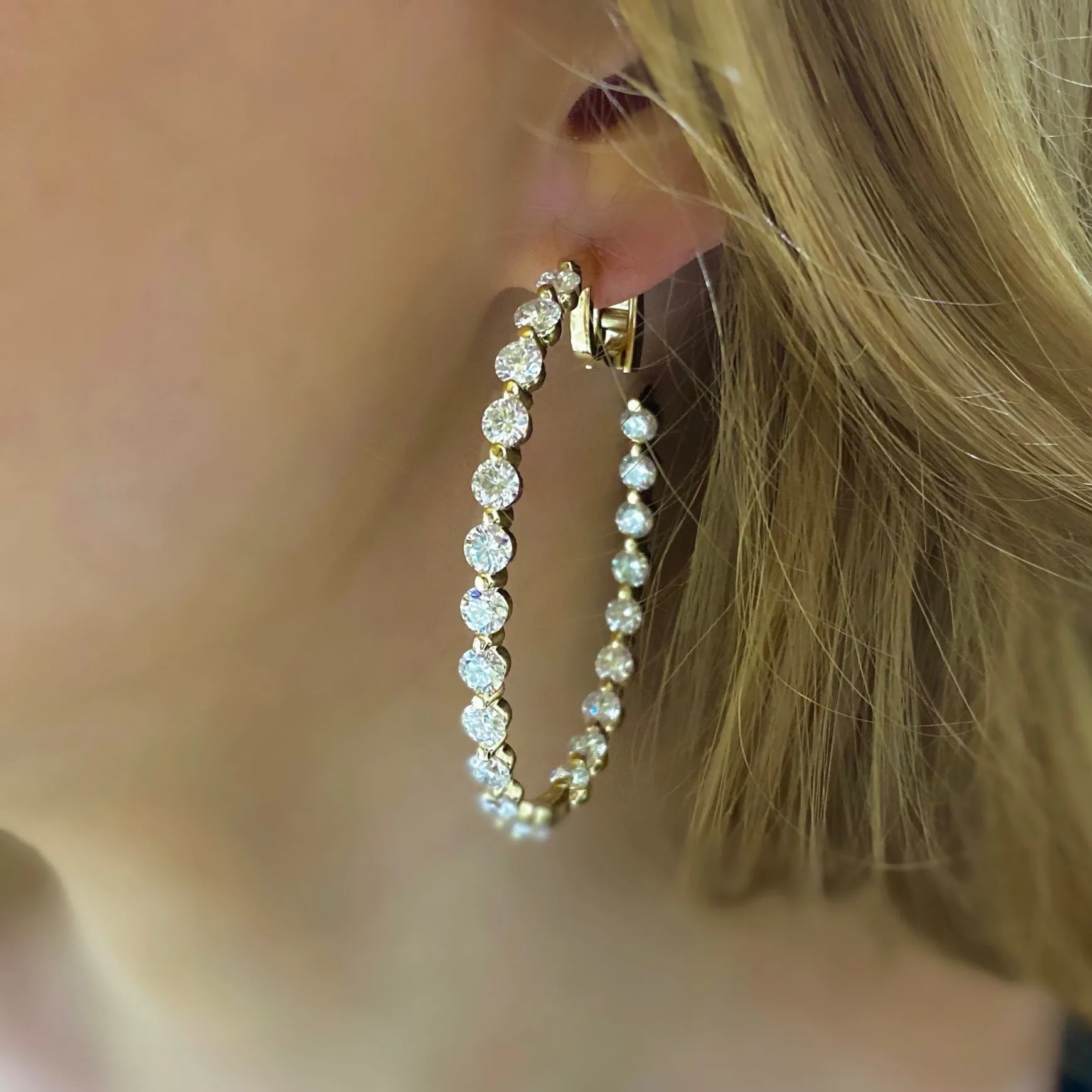 Mama's Charlie Cloud® Diamond Hoop Earrings 11.00 ctw