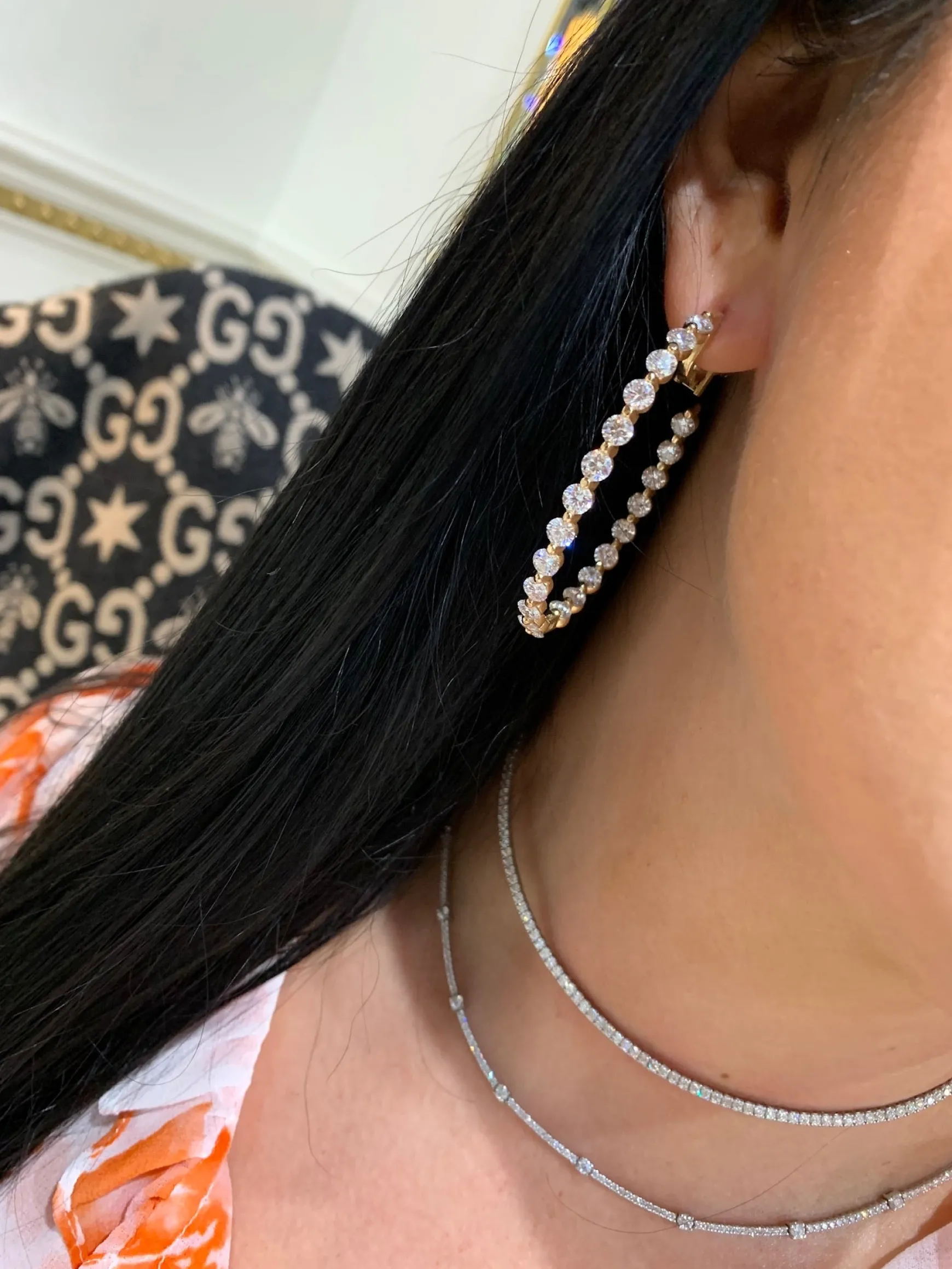 Mama's Charlie Cloud® Diamond Hoop Earrings 11.00 ctw