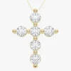 Mamas Charlie Cloud® Floating Diamond Cross Necklace 2.46 ctw