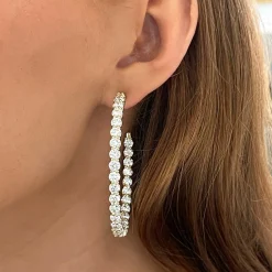 Mama's Georgie Diamond Hoop Earrings 13.92 ctw