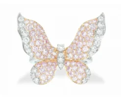 Mariposa Argyle Pink & White Diamond Platinum Ring