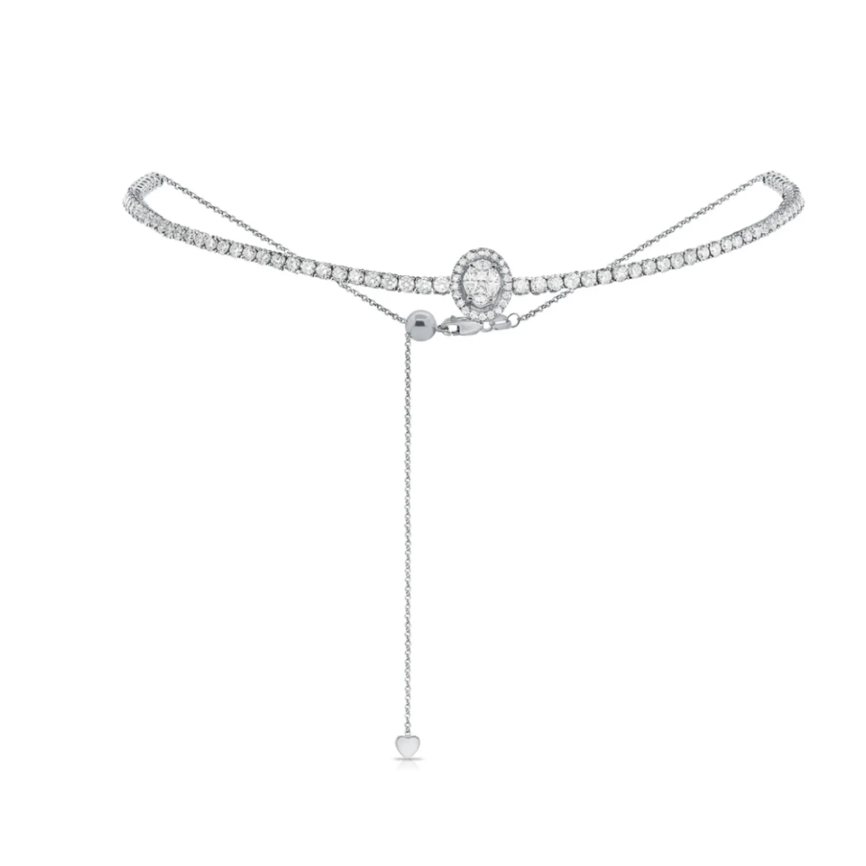 Marquise Cluster Diamond Adjustable Choker Necklace 3.19 ctw