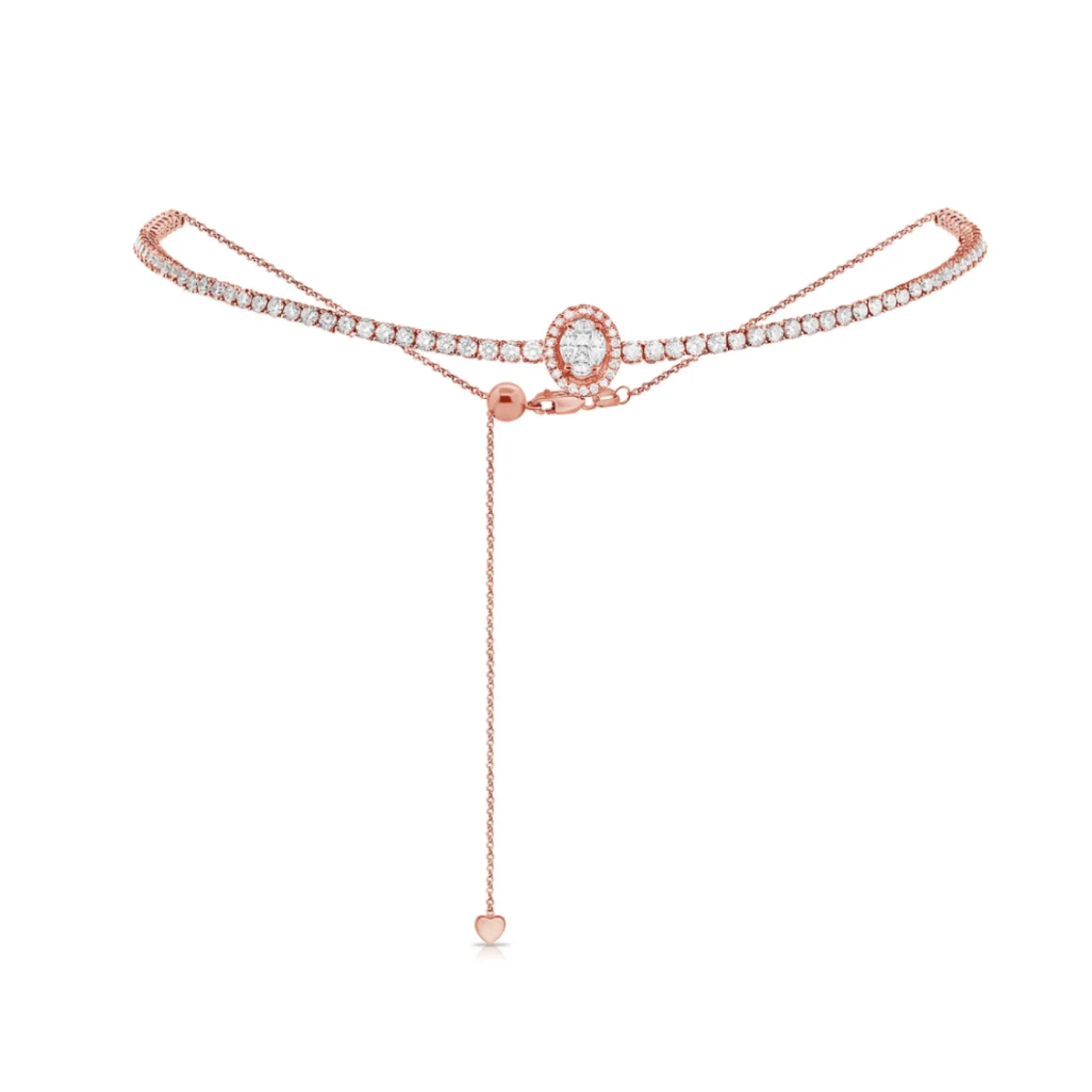 Marquise Cluster Diamond Adjustable Choker Necklace 3.19 ctw