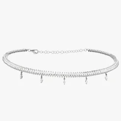 Marquise Dangle Diamond Adjustable Choker Necklace 5.67 ctw