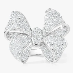 Martha May Pave Diamond Bow Cocktail Ring 5 ctw