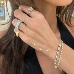 Melville Diamonds By The Yard Hand Chain Bracelet