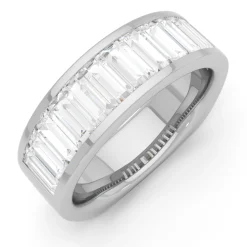 Mens Baguette Wedding Band