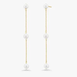 Merenda Pearl Dainty Dangle Stud Earrings