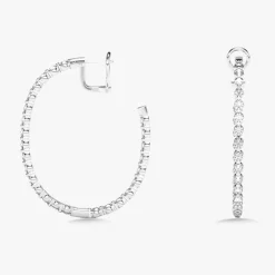 Midi Charlie Cloud® Diamond Hoop Earrings 6.24 ctw