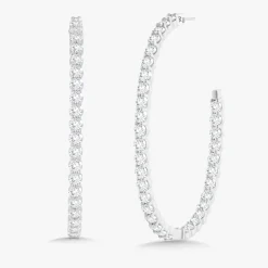 Midi Georgie Diamond Hoop Earrings 8.16 ctw