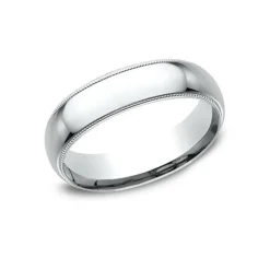 Milgrain Comfort-Fit Wedding Band 6mm