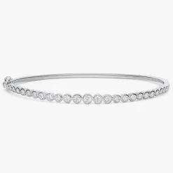 Milly Graduated Bezel Diamond Bangle Bracelet