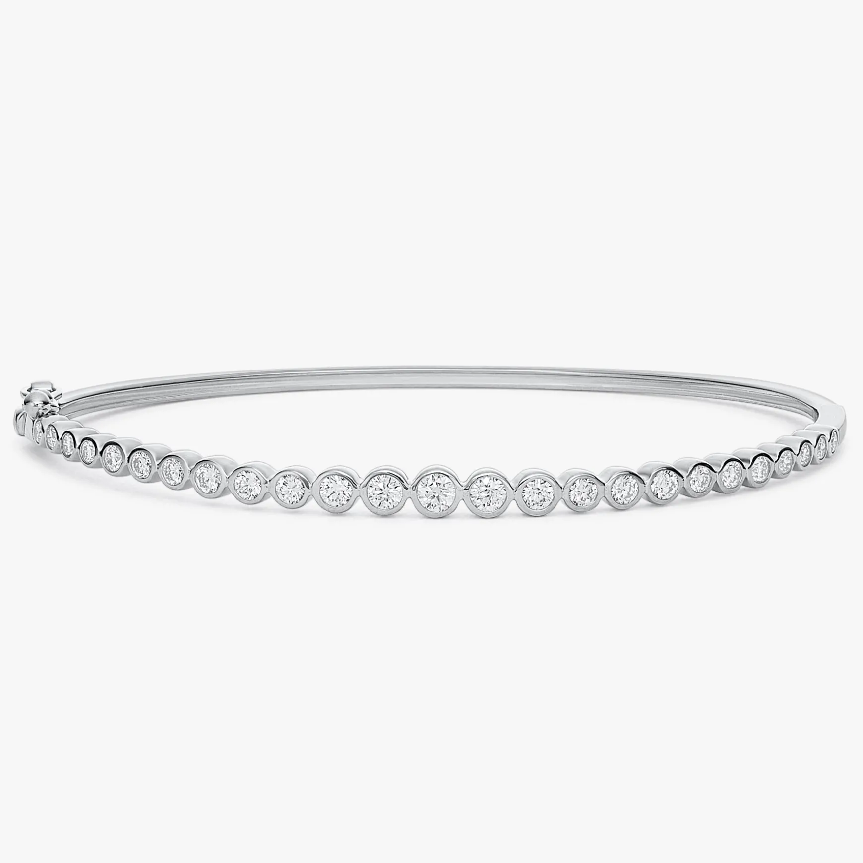 Milly Graduated Bezel Diamond Bangle Bracelet