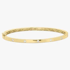 Mini Amour Gold and Diamond Station Bangle