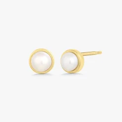 Mini Bezel Birthstone Stud Earrings