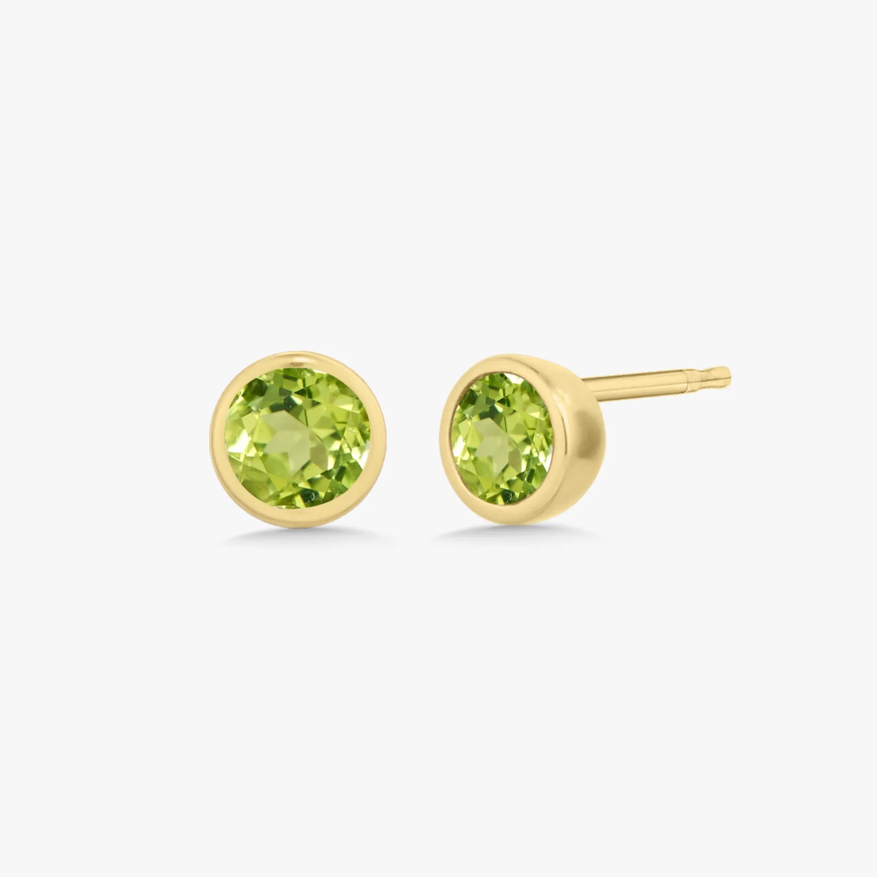 Mini Bezel Birthstone Stud Earrings