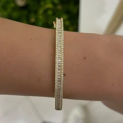 Mini Brooks Tapered Baguette Diamond Bangle 2.42 ctw