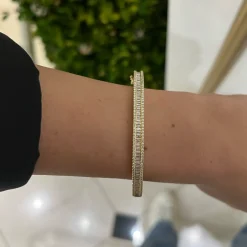 Mini Brooks Tapered Baguette Diamond Bangle 2.42 ctw