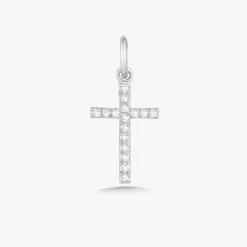 Mini Diamond Cross Charm