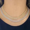 Mini Gia Curb Link Pave Diamond Necklace 4.50 ctw