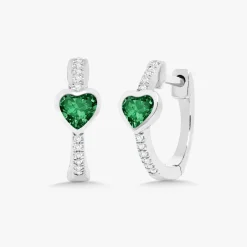 Mini Heart Station Huggie Earrings