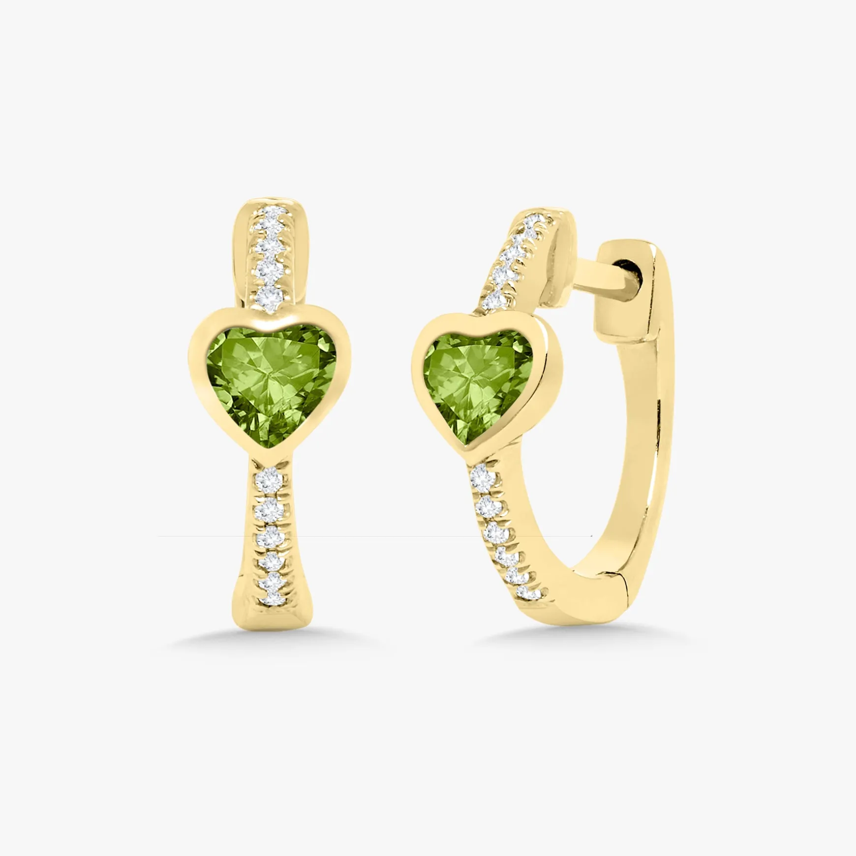 Mini Heart Station Huggie Earrings