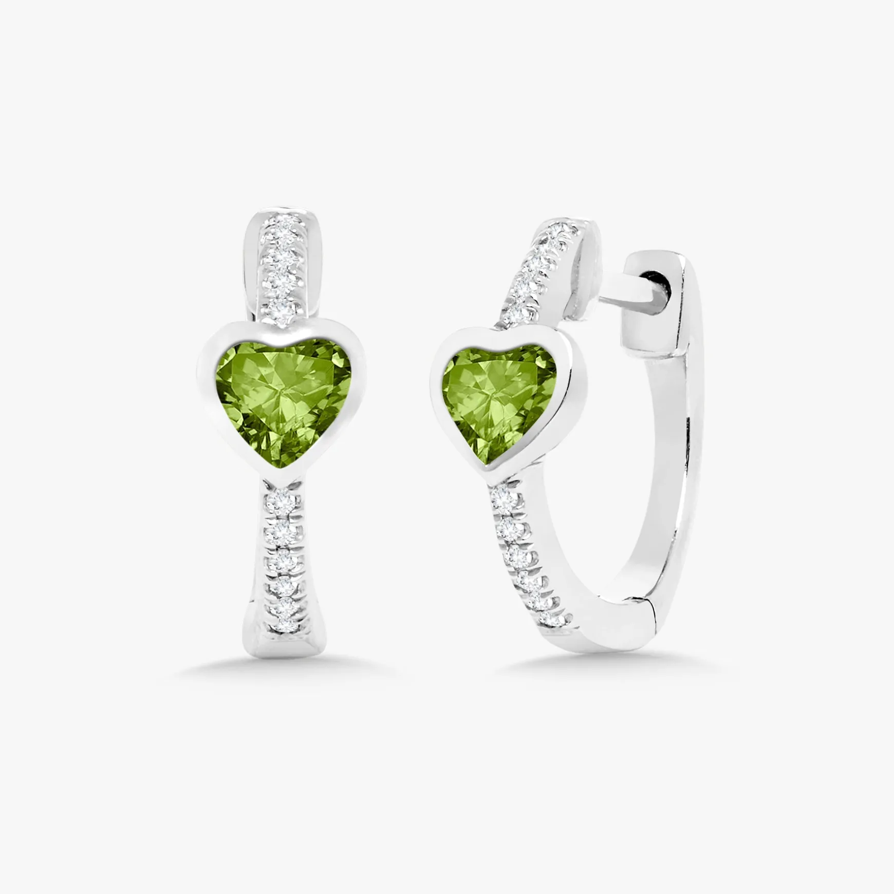 Mini Heart Station Huggie Earrings