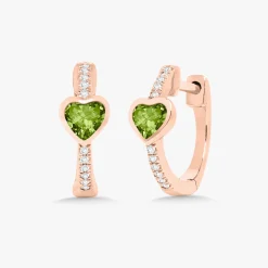 Mini Heart Station Huggie Earrings