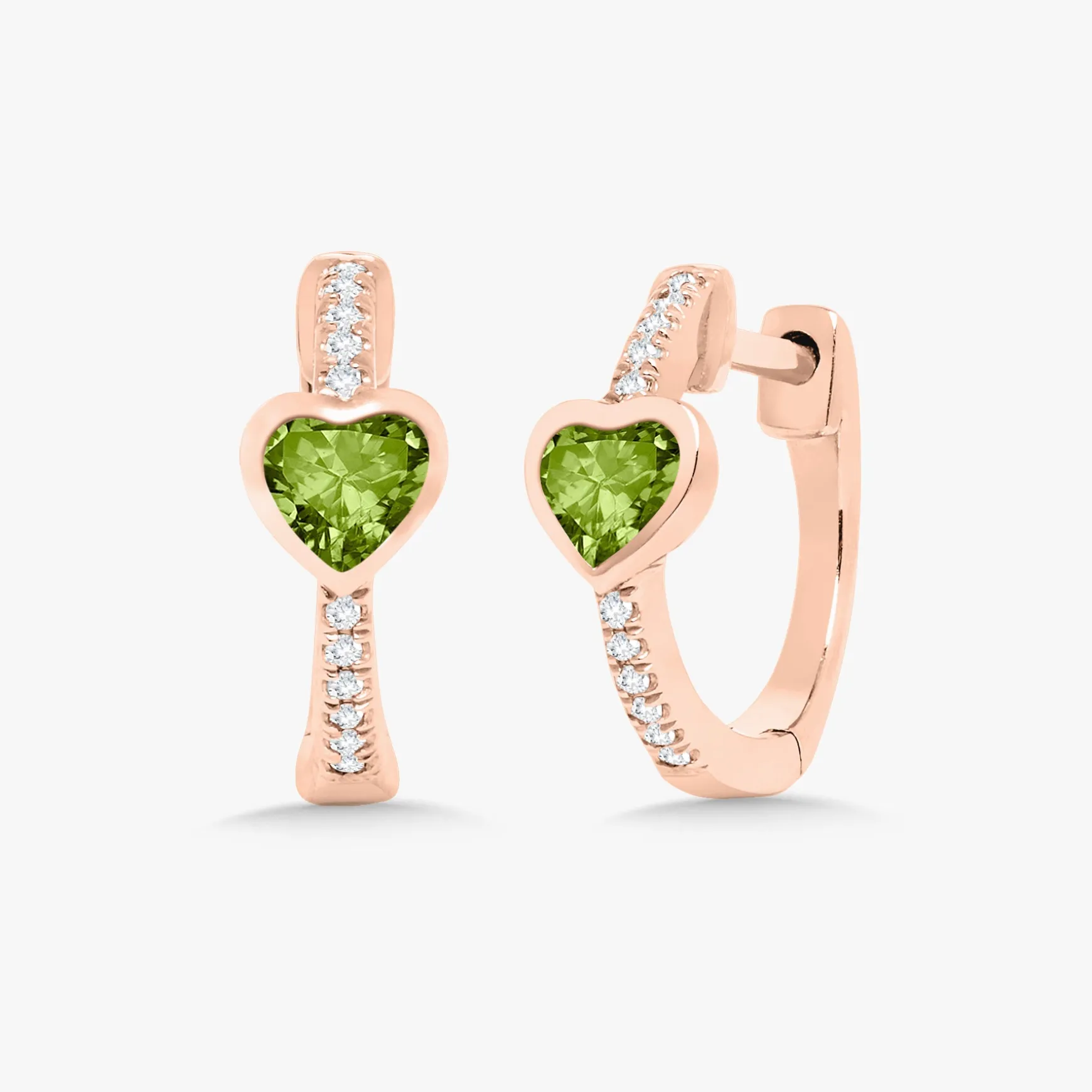 Mini Heart Station Huggie Earrings