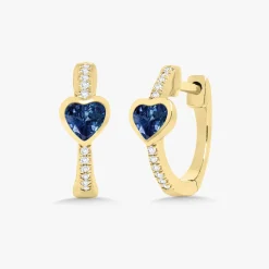 Mini Heart Station Huggie Earrings