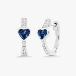 Mini Heart Station Huggie Earrings