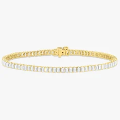 Mini Kyle Emerald Cut Diamond Tennis Bracelet 6.78 ctw