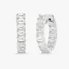Mini Kyle Emerald Cut Hoop Earrings