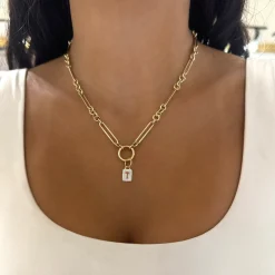 Mini Pave Diamond Initial Charm
