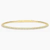 Mini Scalloped Diamond Flex Bangle Bracelet 0.50 ctw