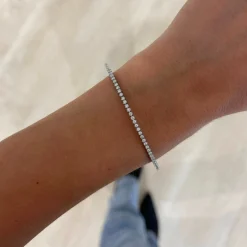 Mini Scalloped Diamond Flex Bangle Bracelet 0.50 ctw
