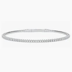Mini Scalloped Diamond Flex Bangle Bracelet 0.50 ctw