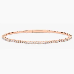 Mini Scalloped Diamond Flex Bangle Bracelet 0.50 ctw