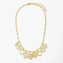 Miss Matthews Dangling Adjustable Heart Charm Necklace 5.63 ctw