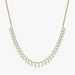 Muse Dangle Bezeled Diamond Adjustable Necklace 4.55 ctw