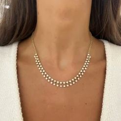 Muse Dangle Bezeled Diamond Adjustable Necklace 4.55 ctw