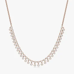 Muse Dangle Bezeled Diamond Adjustable Necklace 4.55 ctw