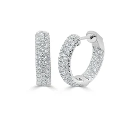 Naomi Pave Diamond Hoop Earrings 2.34 ctw