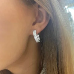 Naomi Pave Diamond Hoop Earrings 2.34 ctw