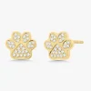 Nellie Diamond Dog Paw Stud Earrings